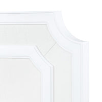 Villa & House Olivia Queen Headboard With Ryder Bed Frame, Soft White, Vanilla