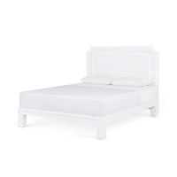 Villa & House Olivia King Headboard With Ryder Bed Frame, Soft White, Vanilla