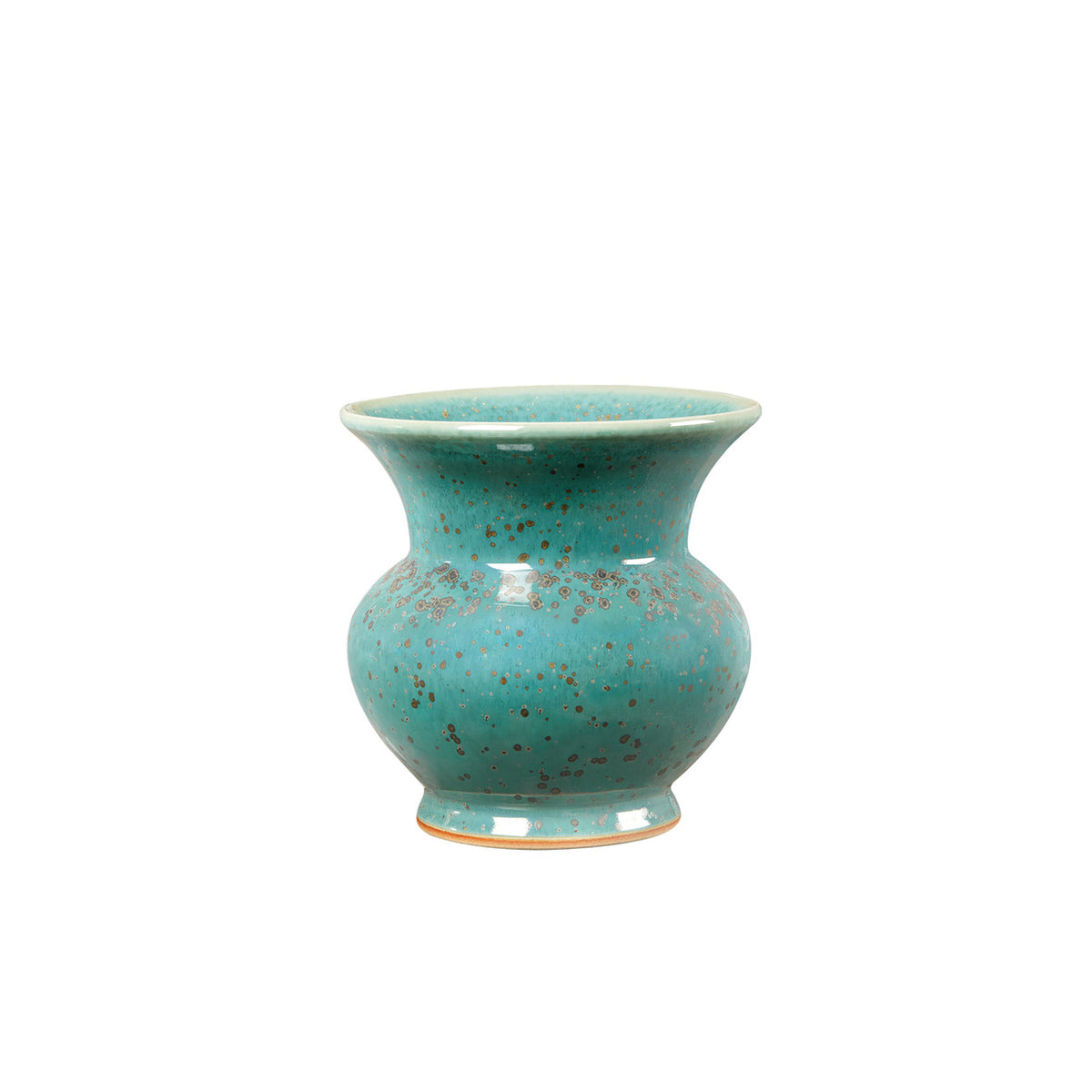 Villa & House Olympia Small Vase, Mottled Turquoise