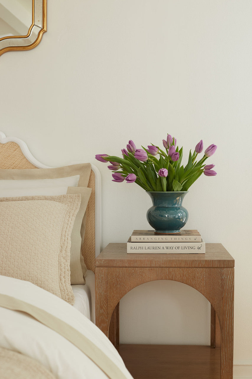 Villa & House Olympia Medium Vase, Mottled Turquoise