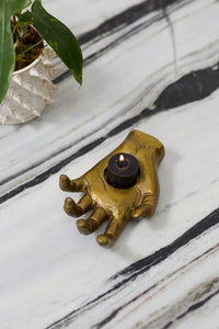 Design Shop Open Hand Candleholder 7.5"x 4.5"x 2.25"