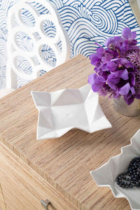 Villa & House Origami Set of 3 Catch All, Blance de Chine