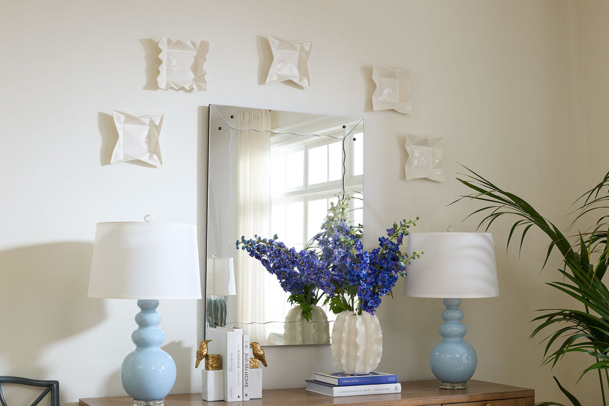 Villa & House Origami Set of 3 Catch All, Blance de Chine