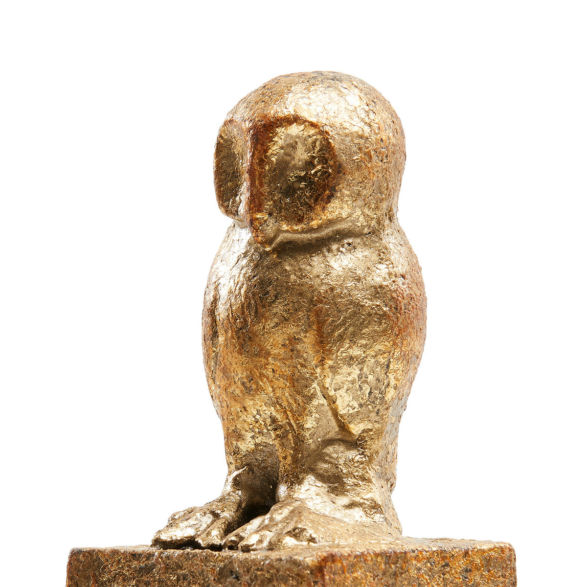 Villa & House Owl Statue Set of 2, Gold Leaf