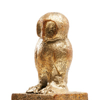Villa & House Owl Statue Set of 2, Gold Leaf