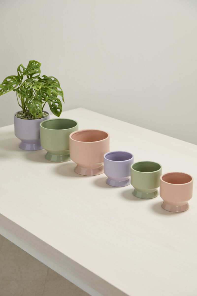 Design Shop Neutral Pasadena Pot 6.25"x 6", Set of 2