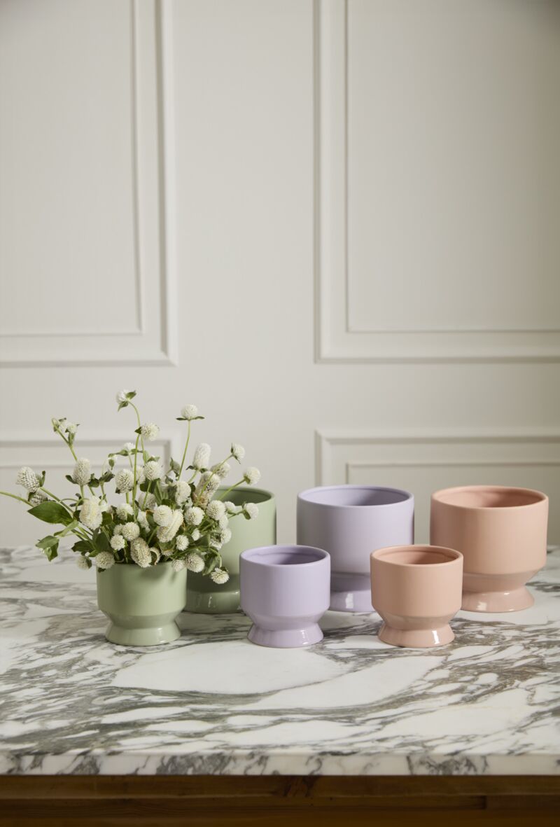 Design Shop Neutral Pasadena Pot 6.25"x 6", Set of 2