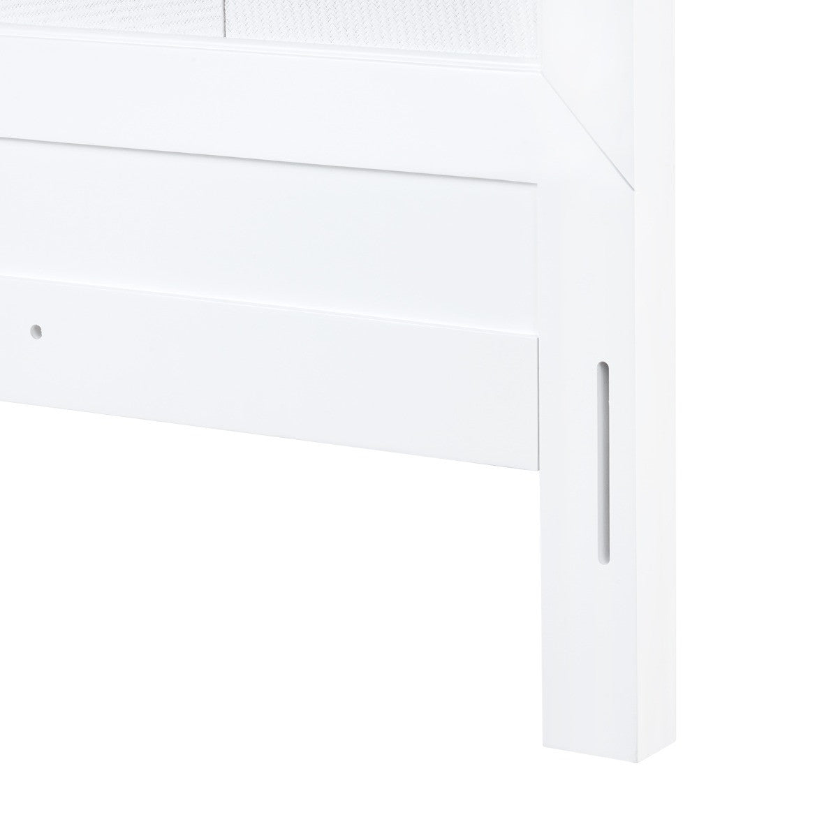 Villa & House Patricia Queen Headboard With Ryder Bed Frame, Vanilla