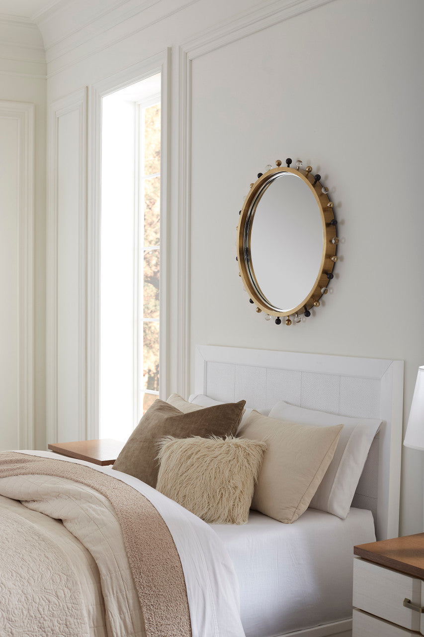 Villa & House Patricia Queen Headboard With Ryder Bed Frame, Vanilla