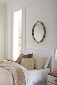 Villa & House Patricia Queen Headboard With Ryder Bed Frame, Vanilla