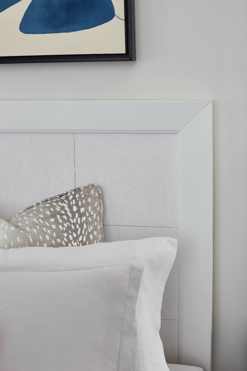 Villa & House Patricia King Headboard With Ryder Bed Frame, Vanilla