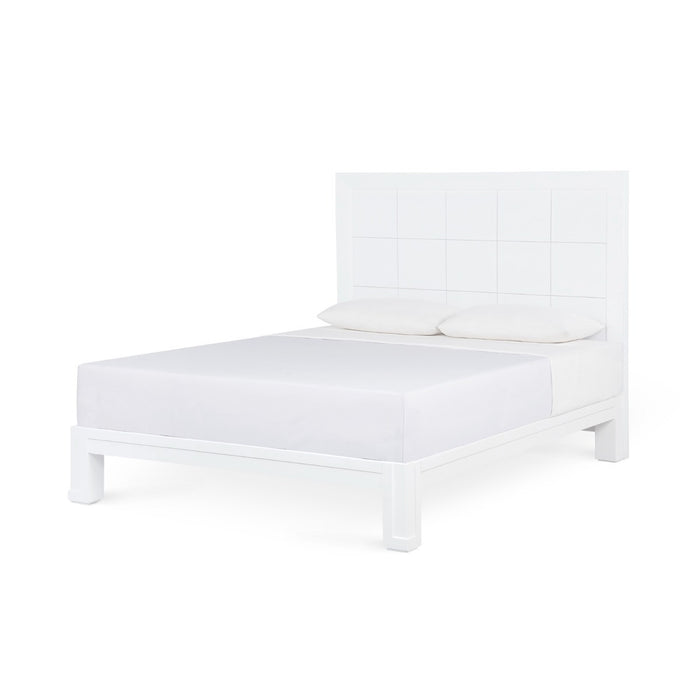 Villa & House Patricia King Headboard With Ryder Bed Frame, Vanilla
