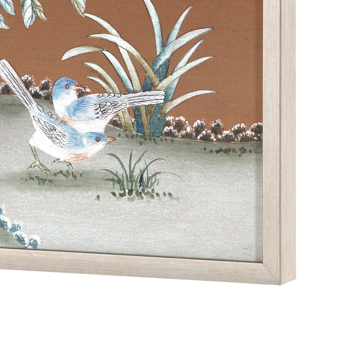Villa & House Parchment Reverie Framed Silk Panel Pair