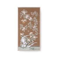 Villa & House Parchment Reverie Framed Silk Panel Pair