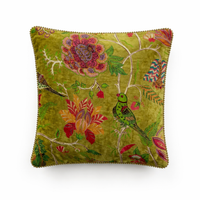 Design Shop 20" Square Cotton Blend Velvet Printed Pillow