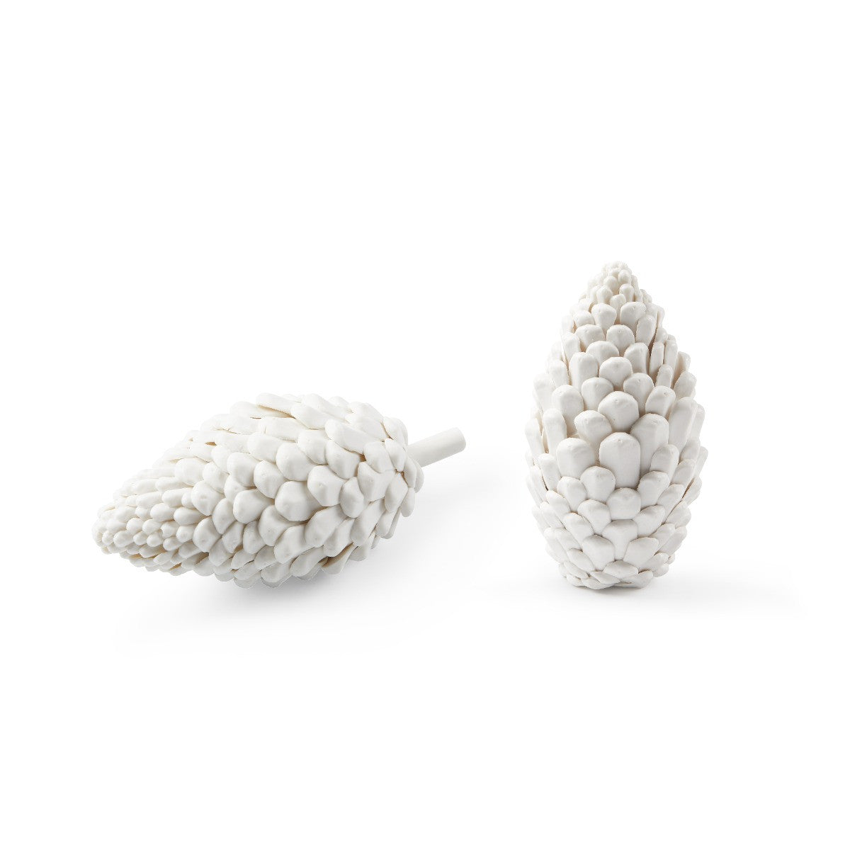 Villa & House Standing Pine Cone, Blanc de Chine
