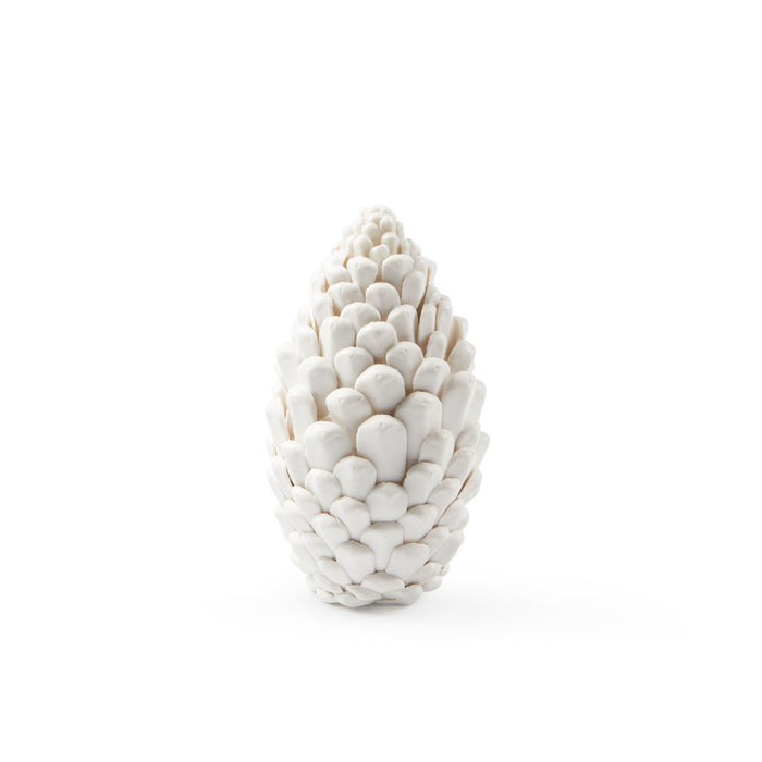 Villa & House Standing Pine Cone, Blanc de Chine