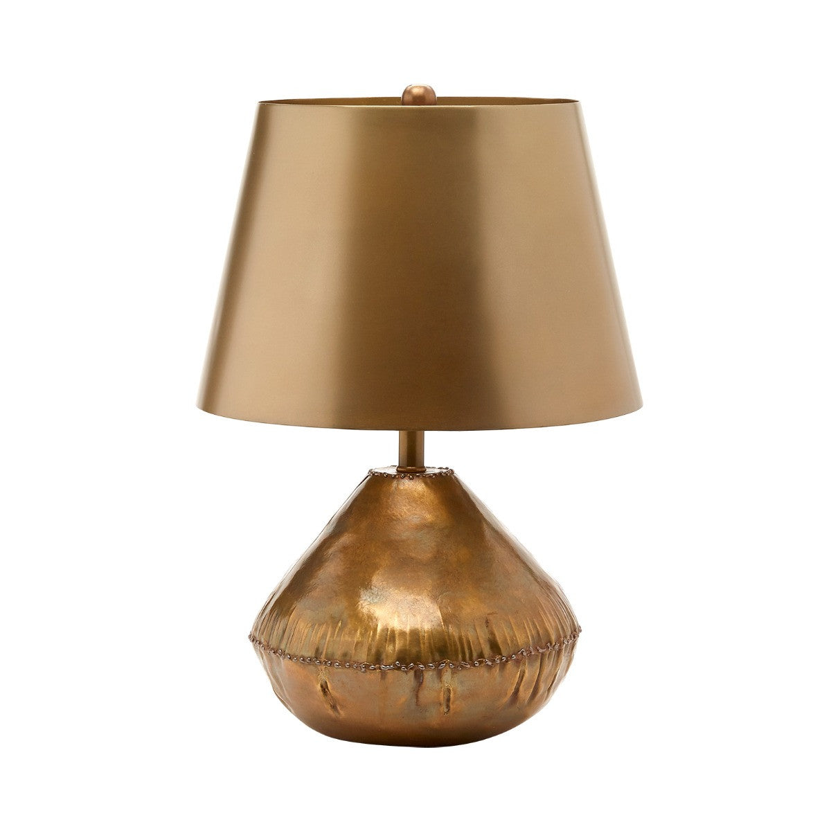 Villa & House Penny Lamp with Shade, Antique Brass