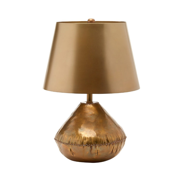 Villa & House Penny Lamp with Shade, Antique Brass