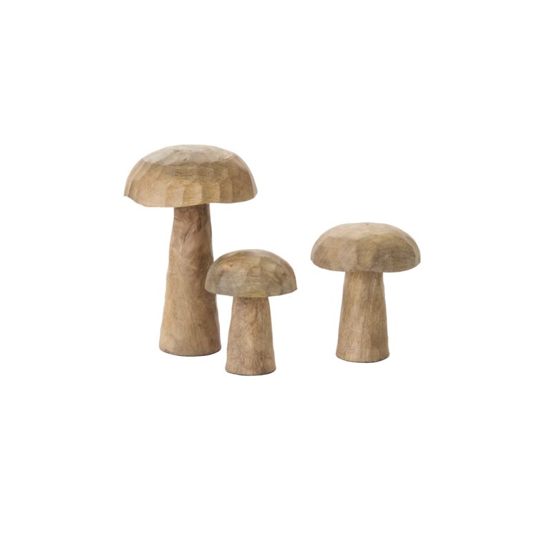 Design Shop Porcini Mushroom Set of 3 - 3"/4"/5"