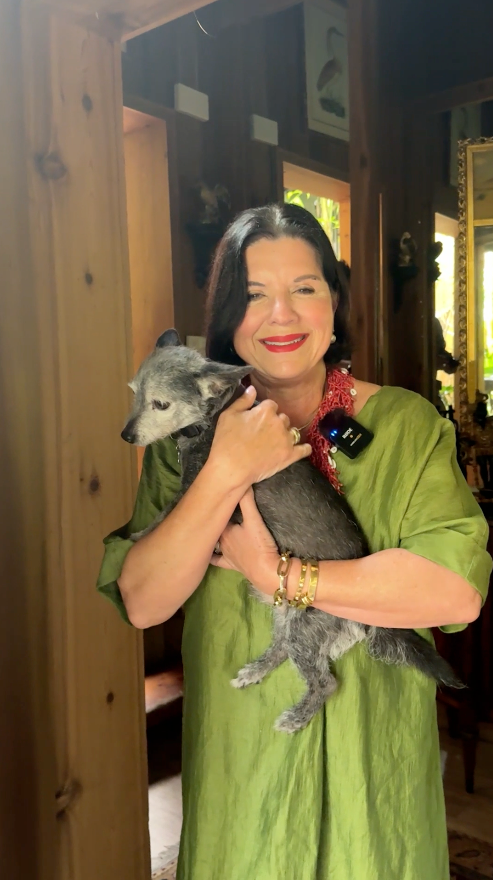 Founder of Design Shop Gladys speaking on video about what inspires her in the home décor world, sharing creative influences and design philosophy.