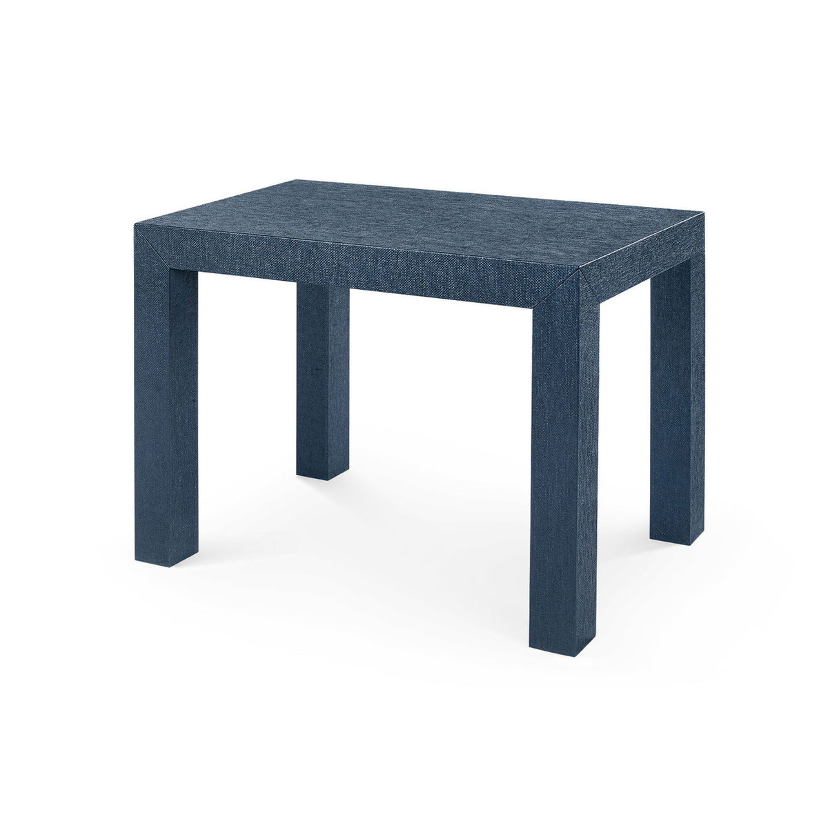 Villa & House Parsons Side Table with Glass Top, Deep Navy