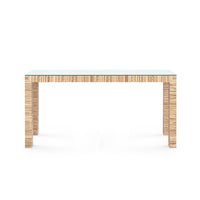 Villa & House Parsons Large Console with Glass Top, Papyrus