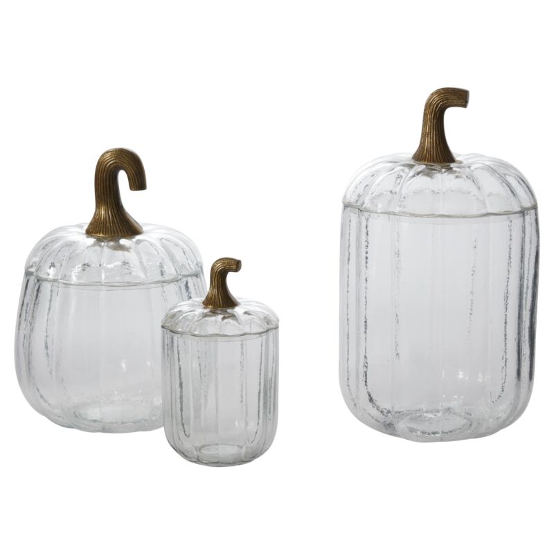 Design Shop Translucent Pumpkin Terrarium 8.75"x 12.75"