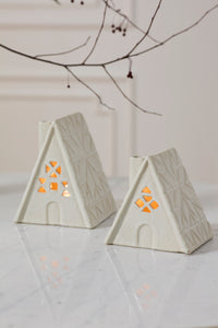 Design Shop Quilted Cabin 5.5"x 5"x 7", Set of 2
