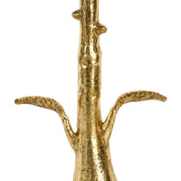 Villa & House Rama Lamp with Shade 16-inch White Linen, with Gold, Gold Leaf