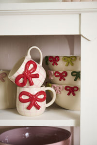 Design Shop Red Bow Mug 5"x 4"x 3.5"
