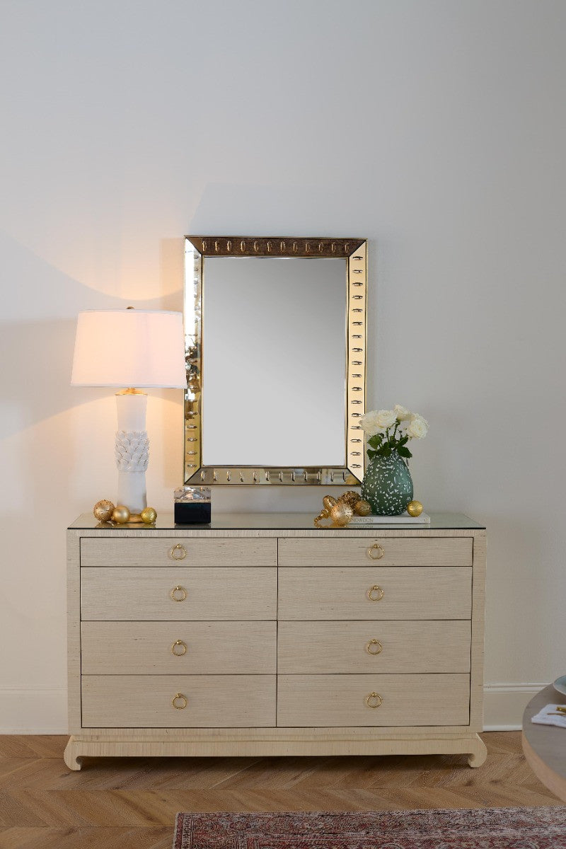 Villa & House Reese Small Mirror, Antique Champagne Mirror