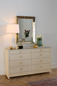 Villa & House Reese Small Mirror, Antique Champagne Mirror