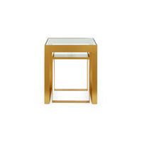 Villa & House Rialto Nesting Tables Set of 2, Gold Leaf