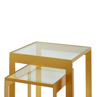 Villa & House Rialto Nesting Tables Set of 2, Gold Leaf