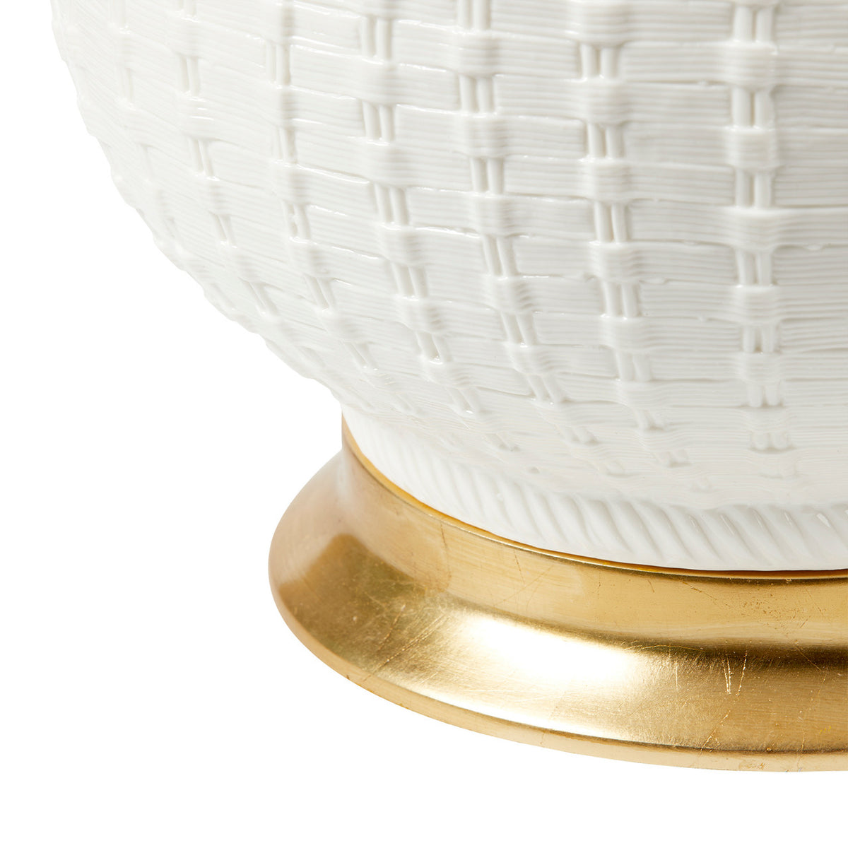 Villa & House Carla Lamp with Shade 17-inch White Linen, with Gold, Blanc de Chine