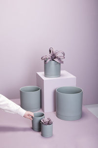 Design Shop Romey Pot with Saucer 7"x 7"