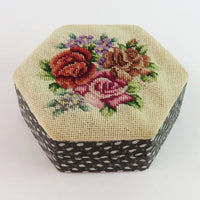 Petit Point Hexagonal Bouquet Box Set of 3