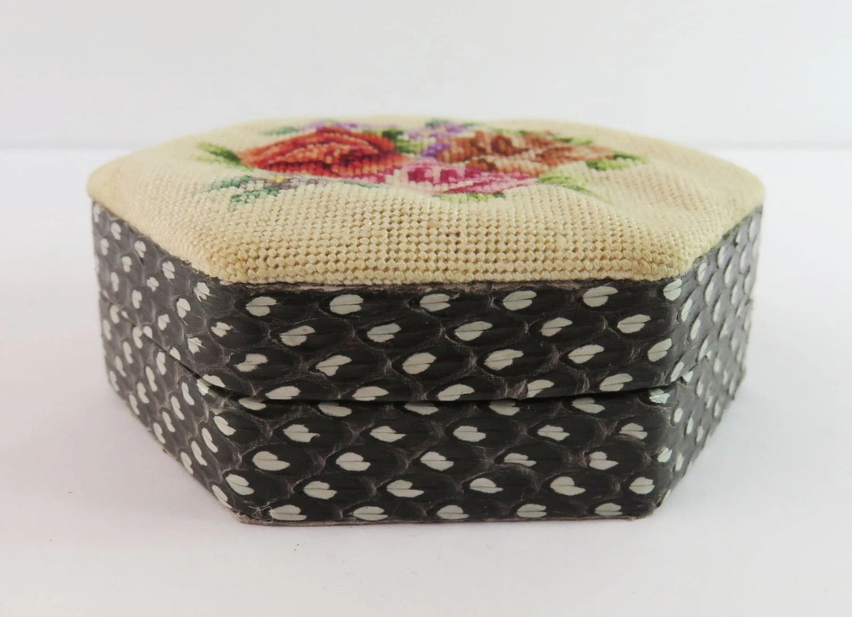 Petit Point Hexagonal Bouquet Box Set of 3