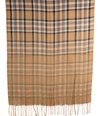 Beige Plaid Scarf