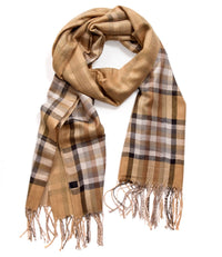 Beige Plaid Scarf