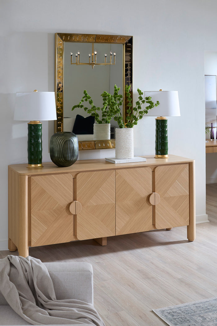 Villa & House Saigon Lamp Without Shade, Dark Green