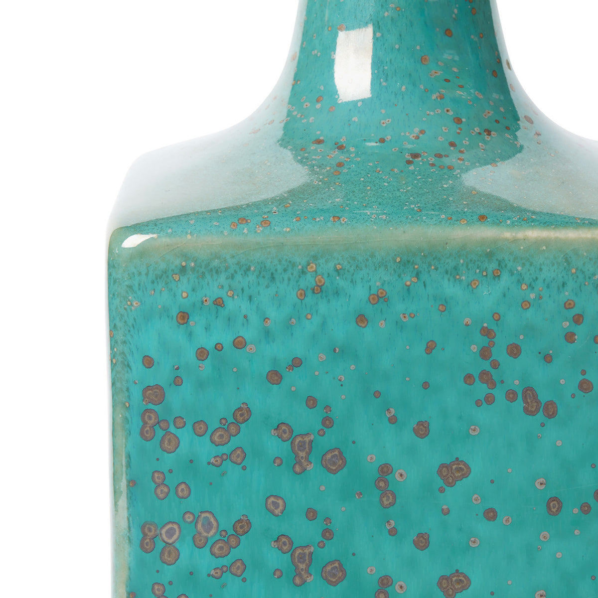Villa & House Sandor Large Vase, Mottled Turquoise