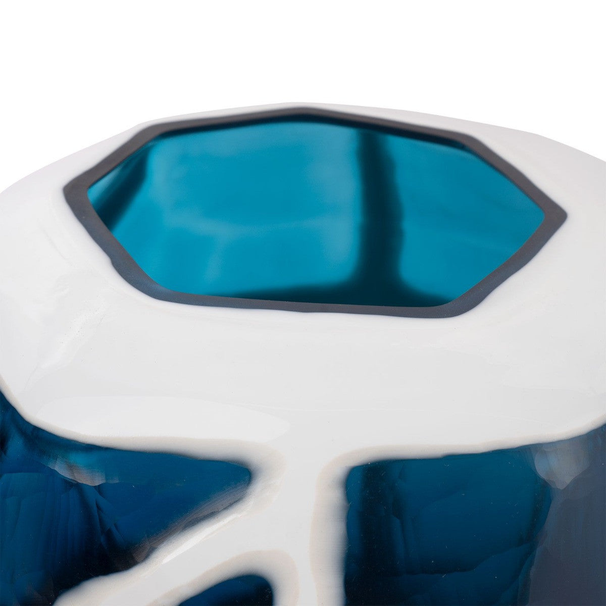 Villa & House Sewale Medium Vase, Marine Blue & White