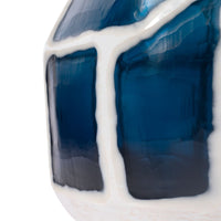 Villa & House Sewale Medium Vase, Marine Blue & White
