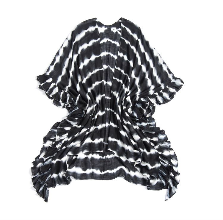 Tosca Cover Up Kimono Black and White
