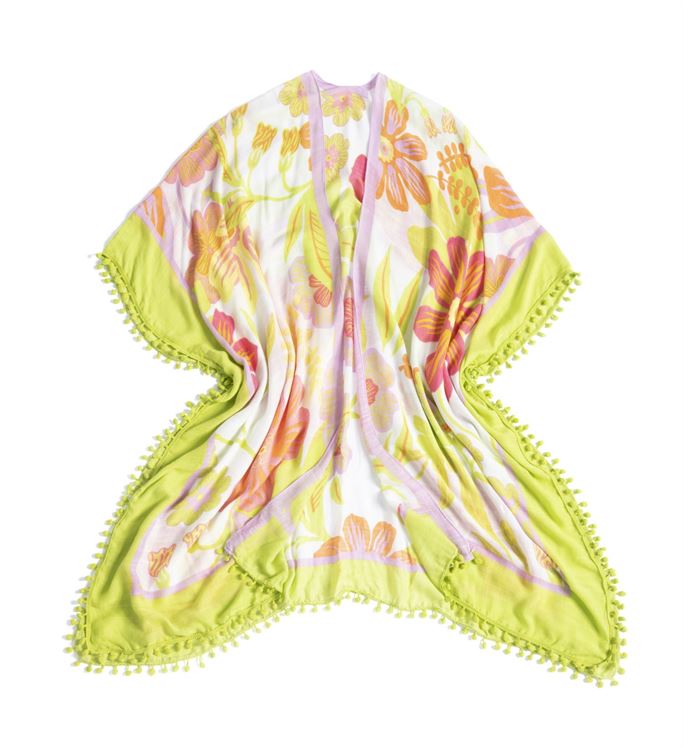 Dolores Cover Up Kimono Lime