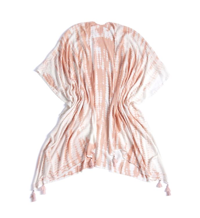 Carmen Tie Dye Cover Up Kimono Blush