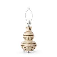 Villa & House Shino Lamp Without Shade, Ivory and Brown