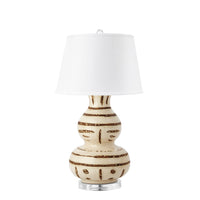 Villa & House Shino Lamp Without Shade, Ivory and Brown